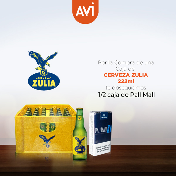 Combo Zulia 222Ml, 1/2 Caja de Pall Mall