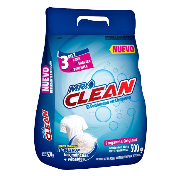 Detergente en Polvo Mr Clean 500Gr