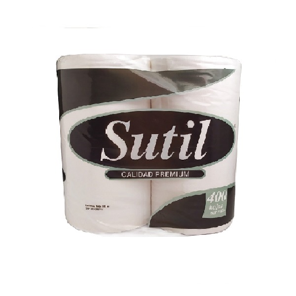Papel Higienico Sutil 400H Paq 4 Und