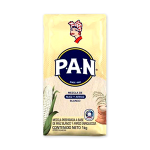 Harina P.A.N. Maíz Blanco y Arroz 1 Kg