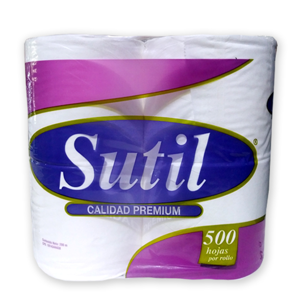 Papel Higiénico Calidad Premium Sutil 500 Hojas