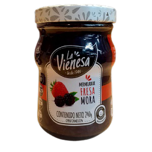 Mermelada de Fresa y Mora la Vienesa 240 Gr