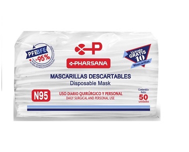 Mascarilla Descartable Pharsana 50 Und