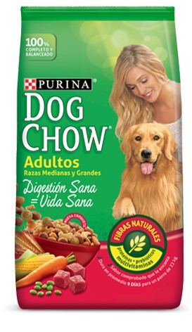 Dog Chow Adultos Raza Mediana y Grande Sin Colorante 2 Kg