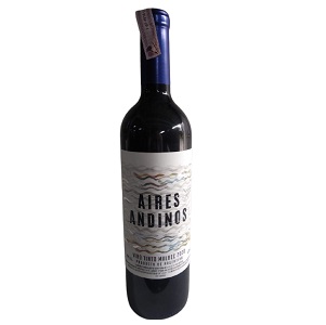 Vino Tinto Argentino Malbec Aires Andinos 750 Ml