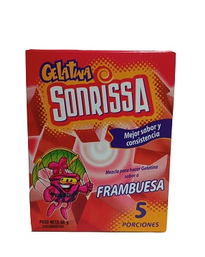 Gelatina Sonrissa Frambuesa 66 Gr