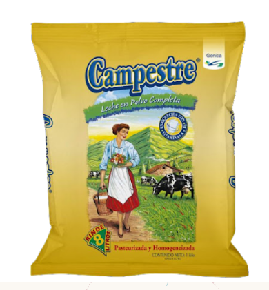 Leche en Polvo completa Campestre 900Gr (E)