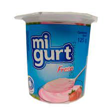 Yogurt sabor fresa migurt 125Gr