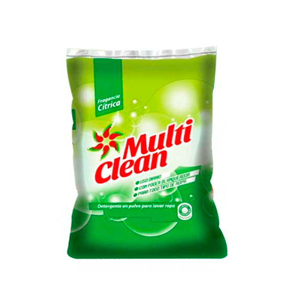 Detergente en Polvo Multi Clean 900gr fragancia citrica