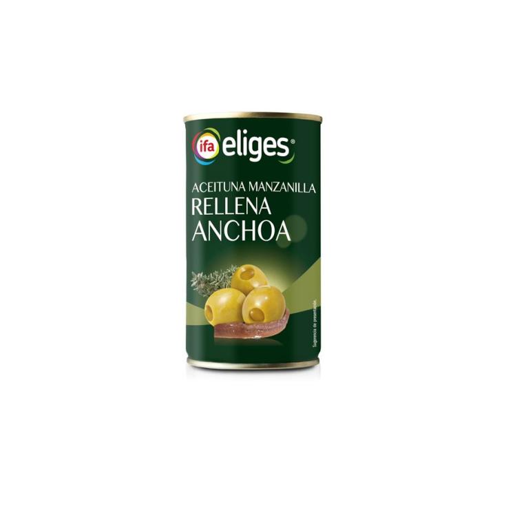 Aceitunas Manzanilla Rellena con Anchoas Eliges 350gr (E)