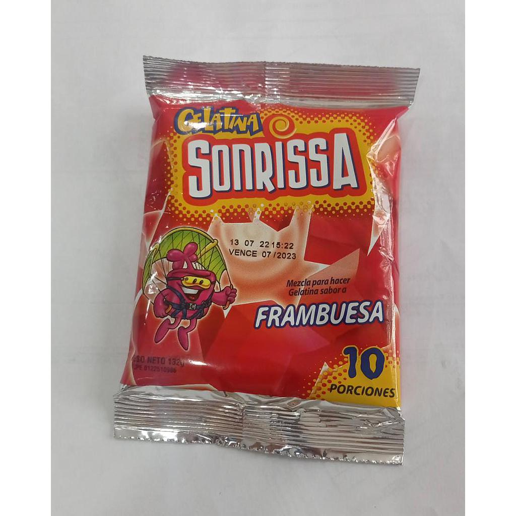 Gelatina Frambuesa Sonrisa 132 G