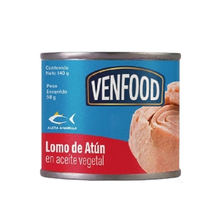 LOMO DE ATUN VENFOOD ACEITE VEGETAL 140GR E