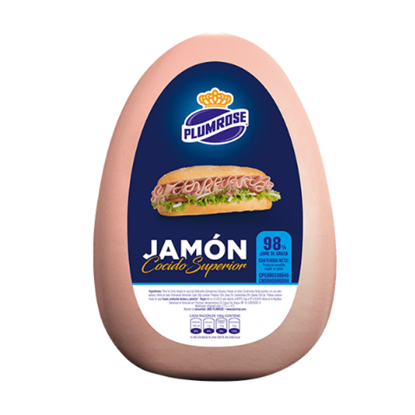Jamon Cocido Superior de Pierna Plumrose Rebanado (98%)