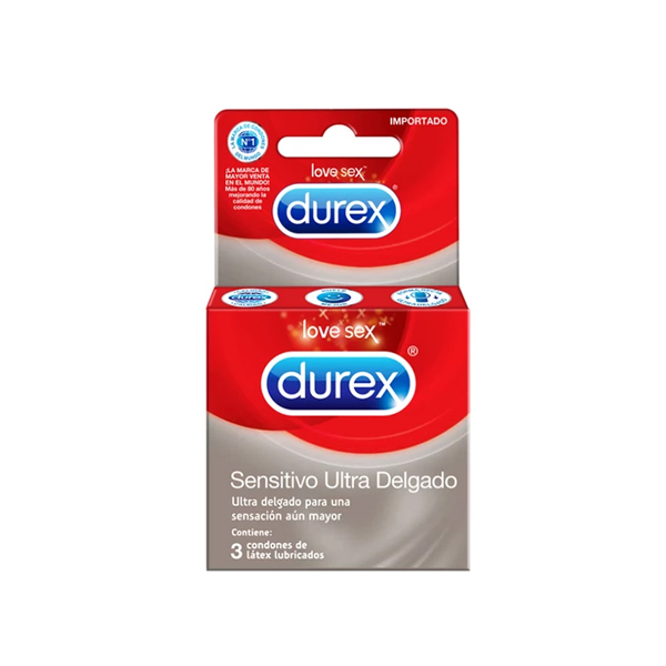 Condones Durex Ultra Delgado 3 Und